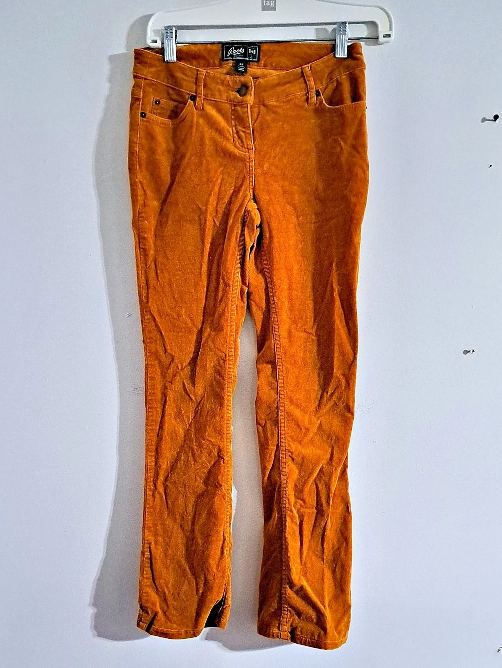 Roots Skinny Corduroy Pants Waist 24 Brown